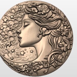 "Lady and the moon" STL File