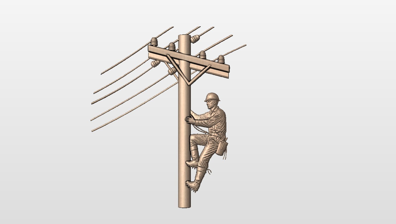 “Lineman on a pole” STL File