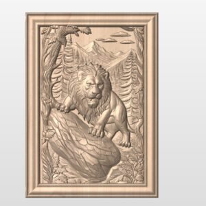 "Mountain Lion in Frame" STL File