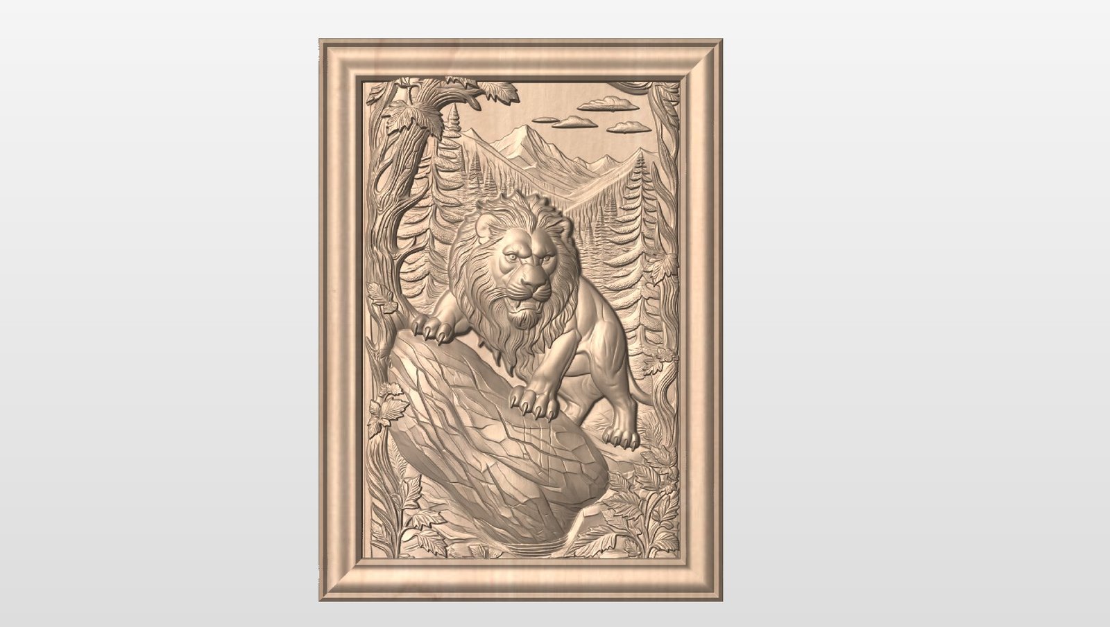 “Mountain Lion in Frame” STL File