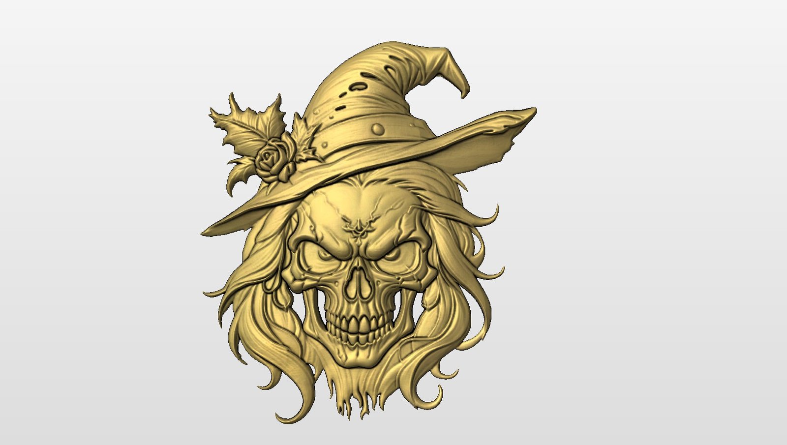 “Skull with Witches Hat” STL File