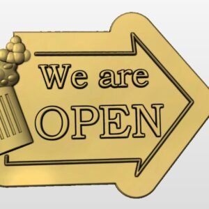 "We are open Bar sign" STL File