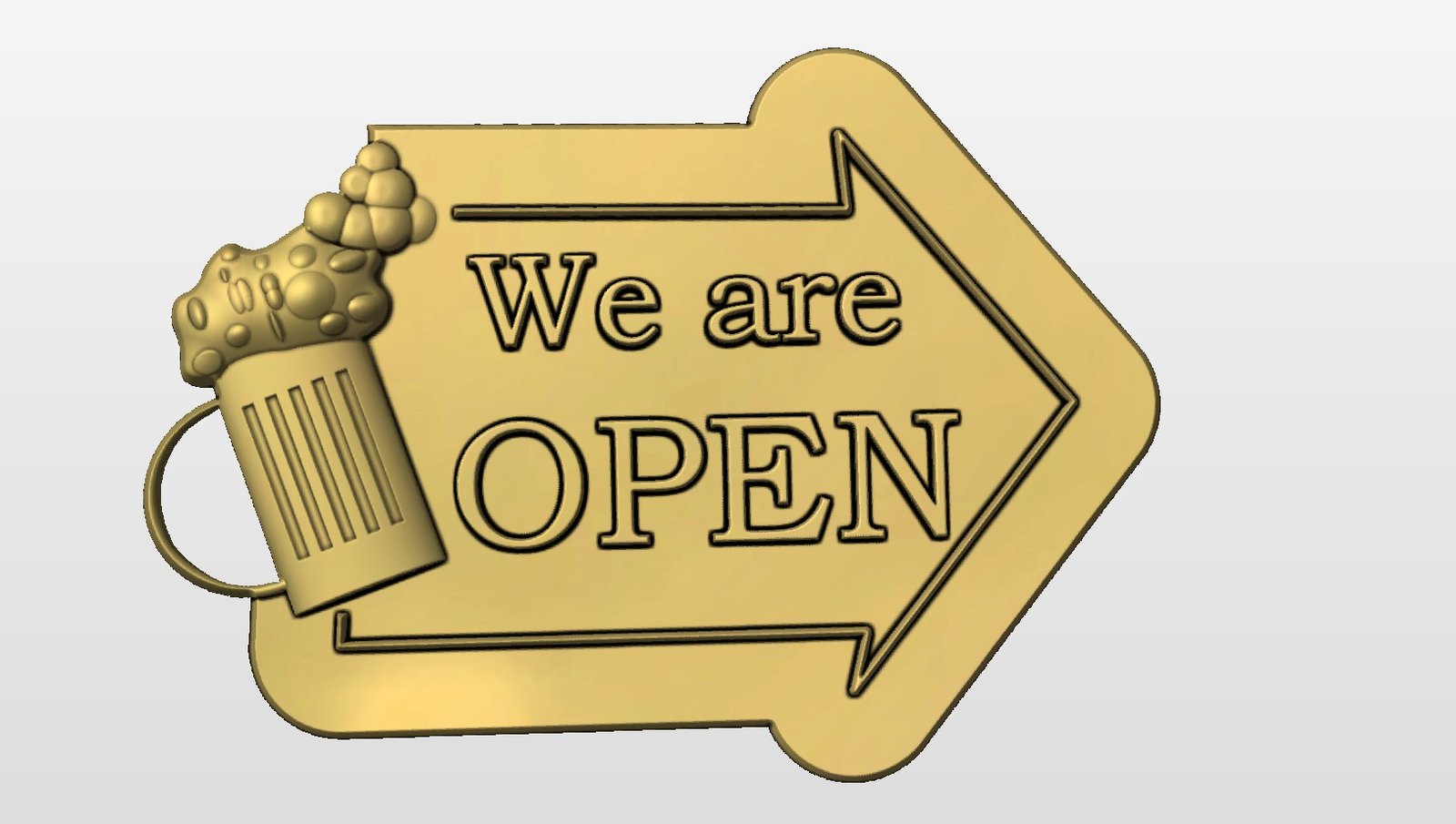 “We are open Bar sign” STL File