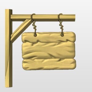 "Western Blank Sign" STL File