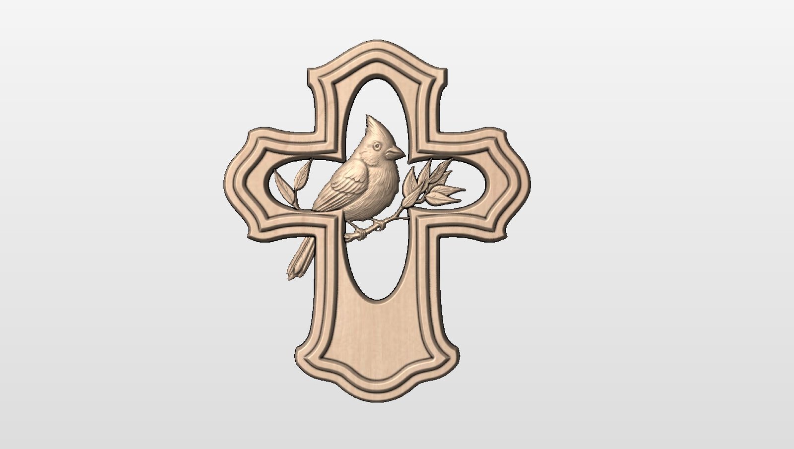 “Cardinal in cross” STL File