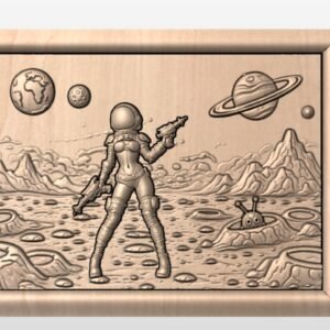 "Space girl in frame" STL File