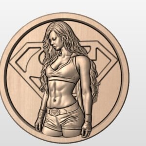 "Super Girl with Long Hair" STL File