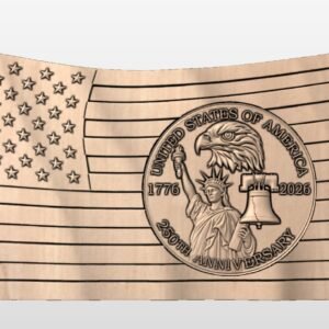 "American Flag 250th Anniversary" STL File