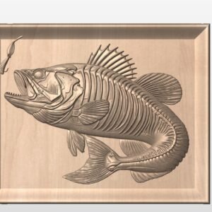 "Fish skeleton in frame" STL File