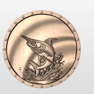 "Swordfish in porthole frame" STL File