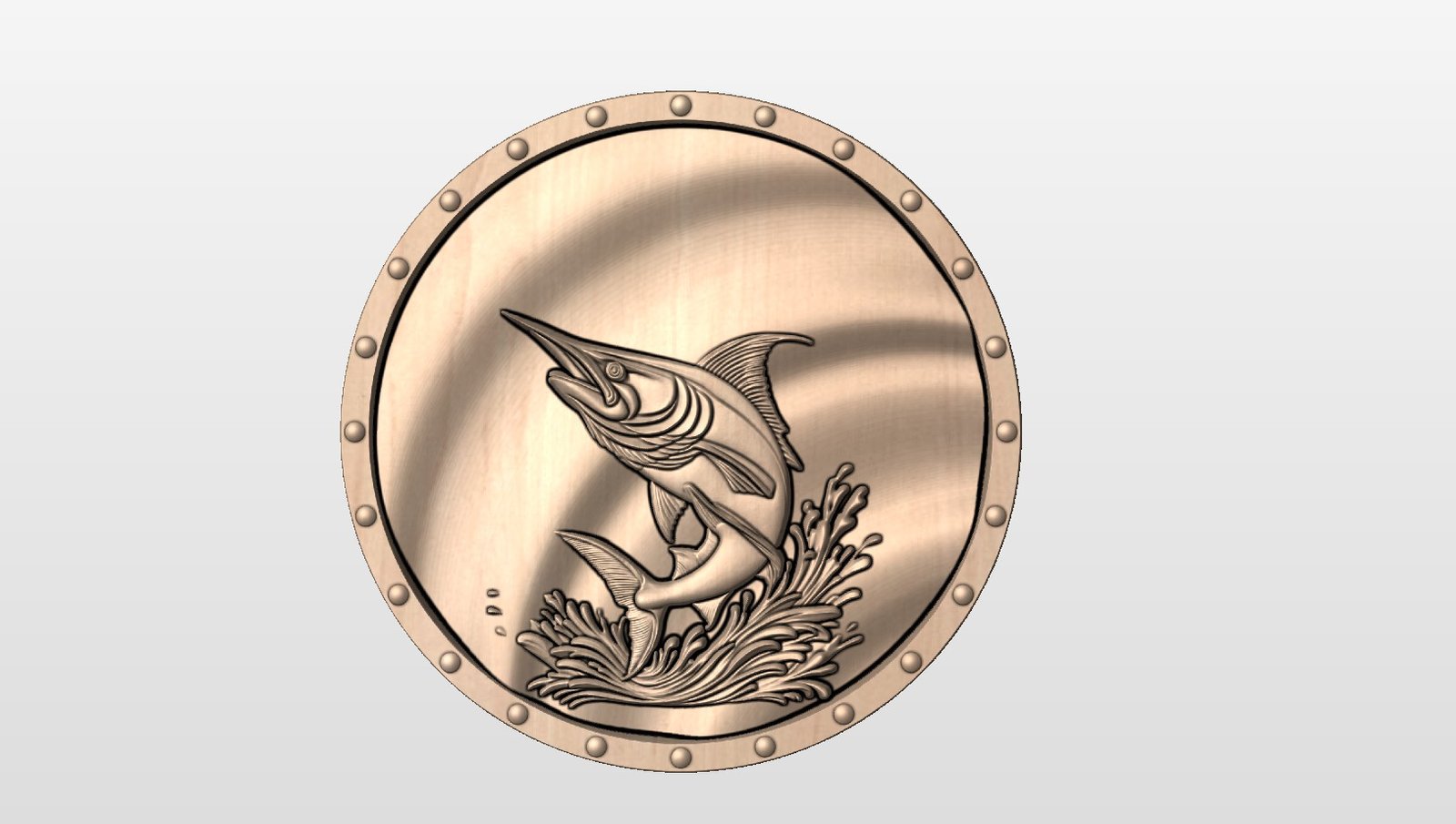 “Swordfish in porthole frame” STL File