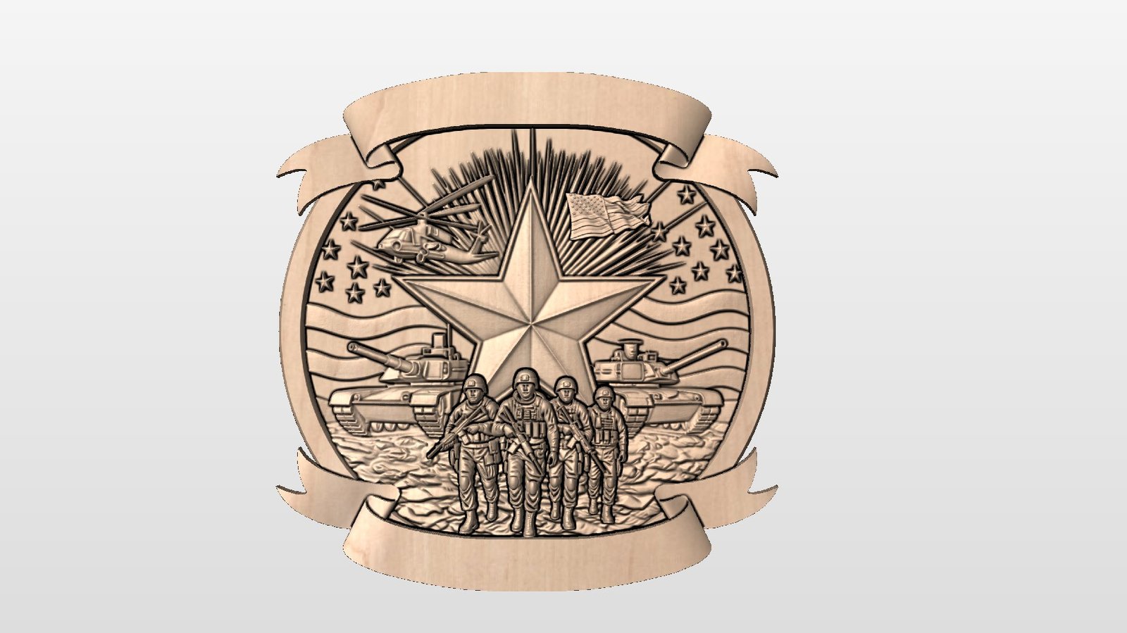 “Soldiers and Tanks A” STL