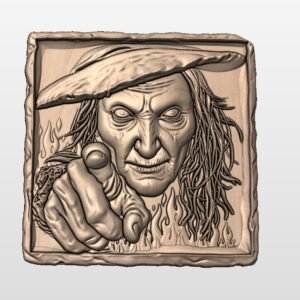 "Witch Pointing in frame" STL Package