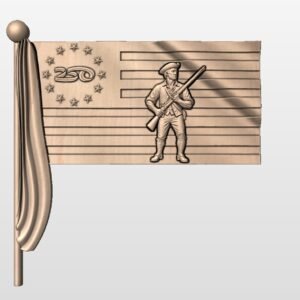 "250th Anniversary American Flag with Patriot" STL