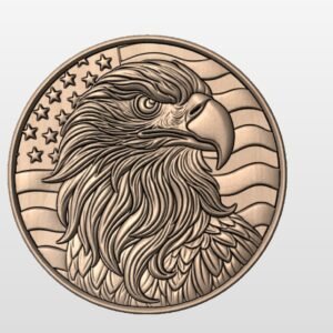 "Eagle in round frame" STL