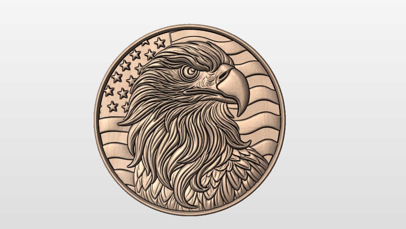 “Eagle in round frame” STL