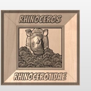 "Rhinoceros in frame" STL