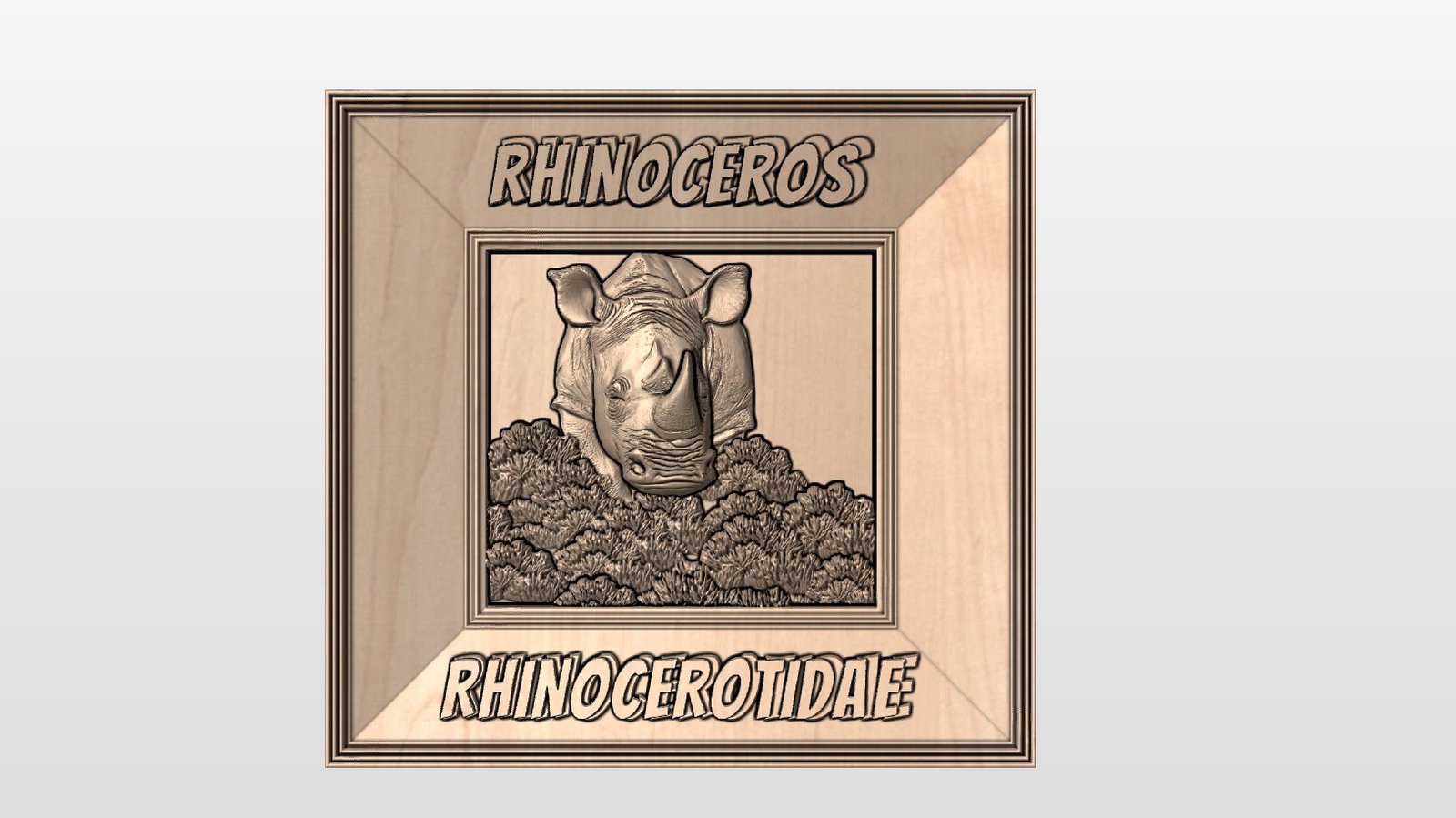 “Rhinoceros in frame” STL