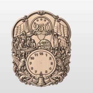 "250 Anniversary Clock" STL and DXF