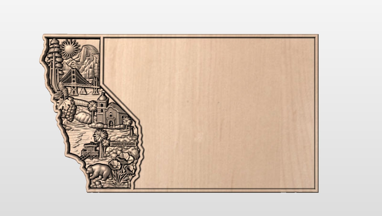 “California State Serving Tray” STL