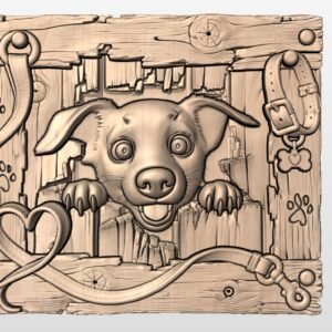 " Cute Dog in Frame" STL