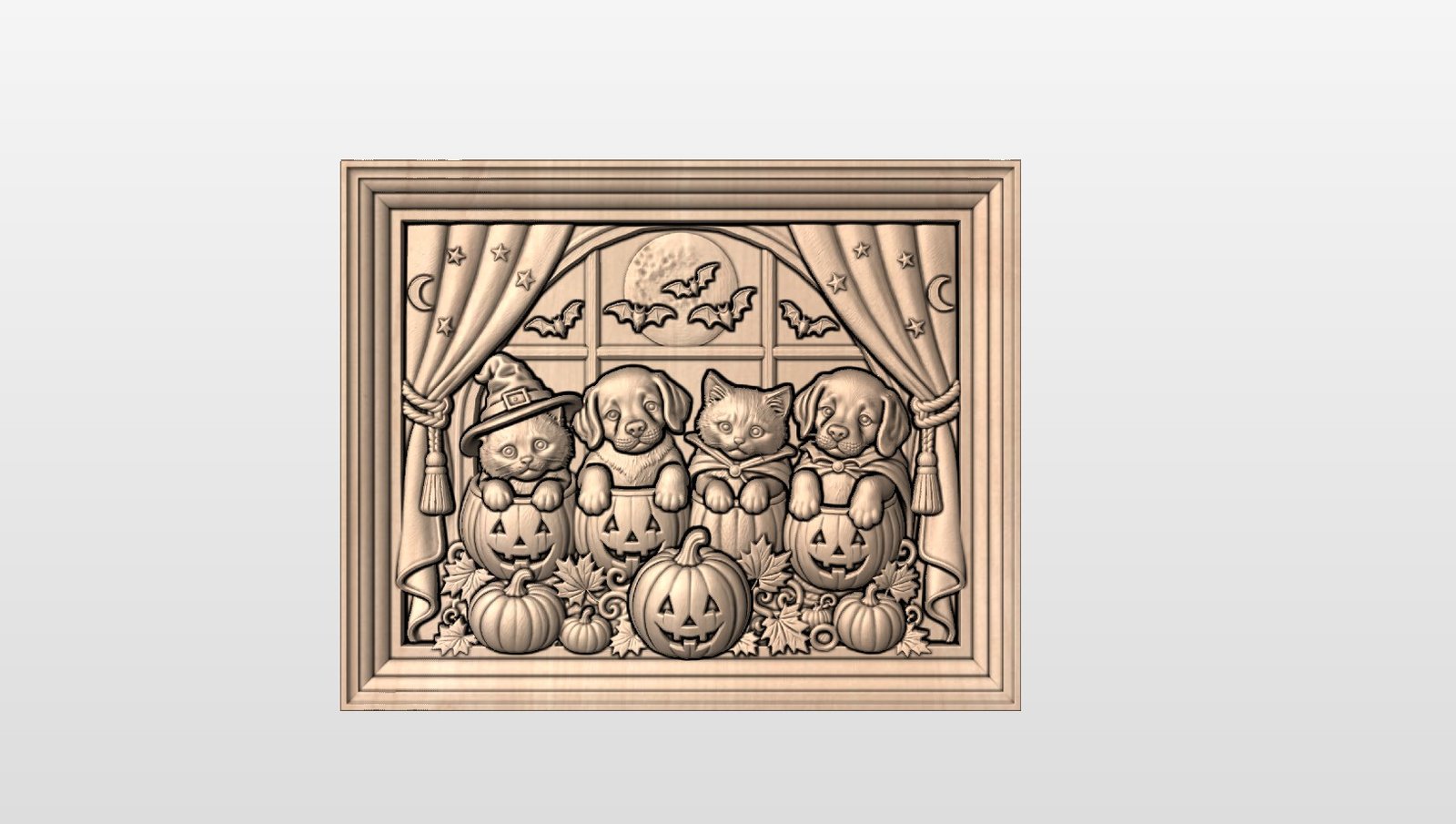 “Halloween Cats and dogs” STL