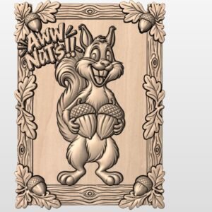 "Silly Squirrel In frame " STL
