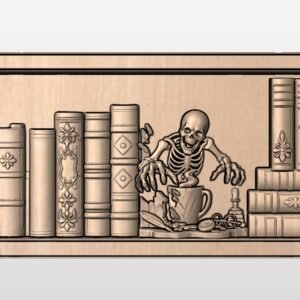 " Skeleton in bookshelf " STL