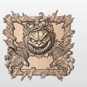 "Spooky pumpkin In frame " STL